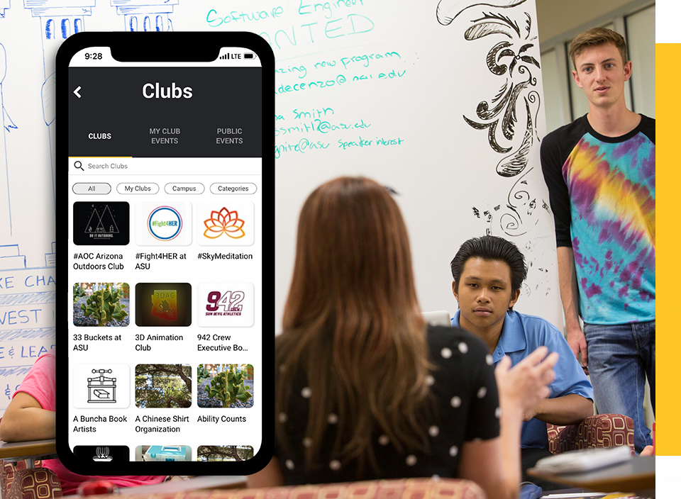 Join clubs on the ASU Mobile App